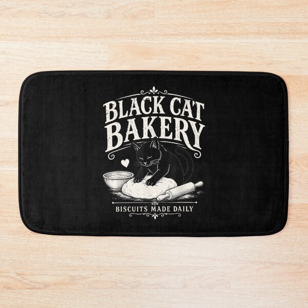 Item preview, Black Cat Bakery Biscuits Made Daily Vintage Baking Cat Halloween designed and sold by PixlCrypt.