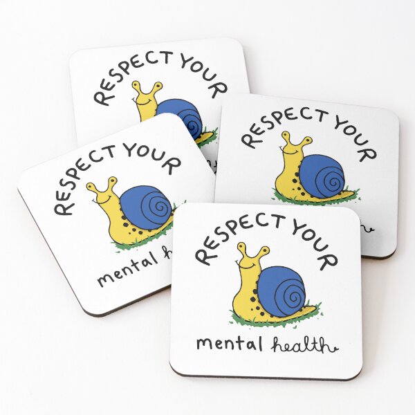 Item preview, Respect Your Mental Health Cute Snail Positive Mental Health Awareness designed and sold by PixlCrypt.