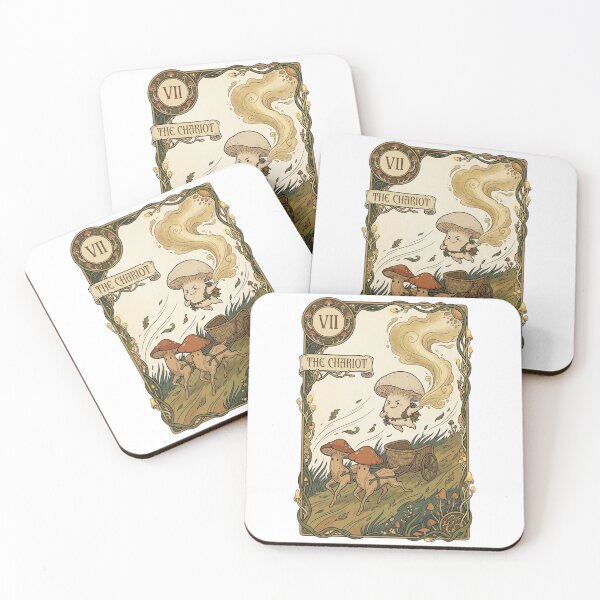 Item preview, Chariot Mushroom Tarot Card Puffball Art designed and sold by SMARTKIT  DESIGNAGENCY.