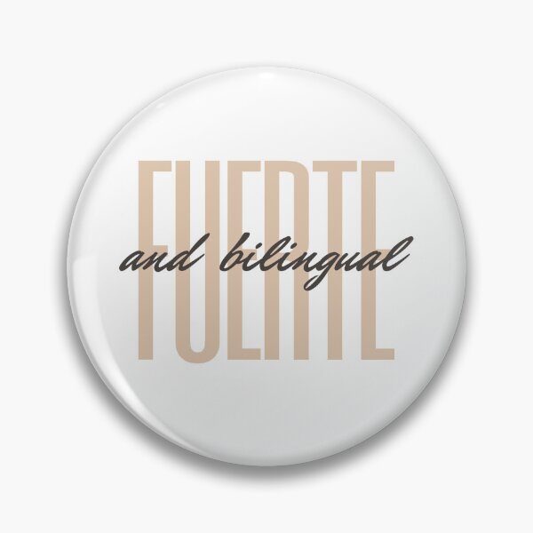 Item preview, Fuerte and Bilingual | Spanish Language Learner Minimalist Typography Design designed and sold by Trodyglot.