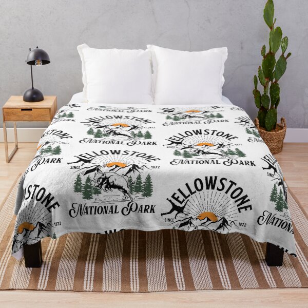 Item preview, Yellowstone National Park Vintage Bison Mountain Nature Adventure designed and sold by PixlCrypt.