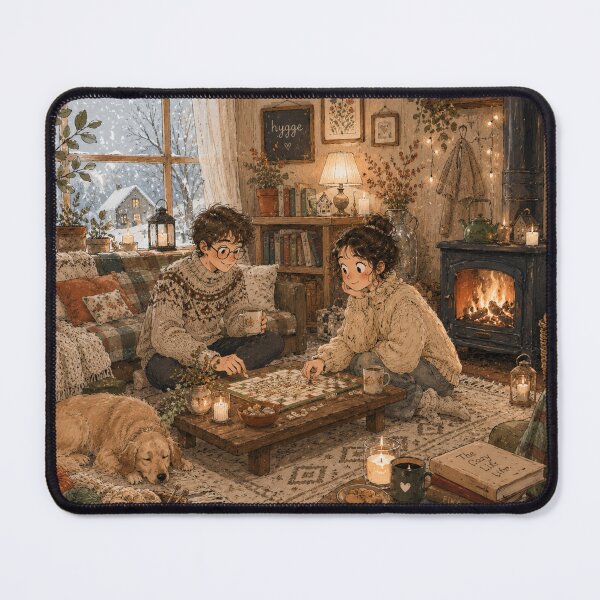 Item preview, Winter Game Night in a Cozy Cottage designed and sold by BlareBlare.