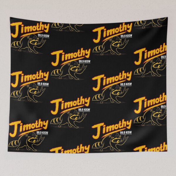 Item preview, Jimothy 99.9 KISW Funny Rock Radio Raccoon Vintage Graphic designed and sold by PixlCrypt.