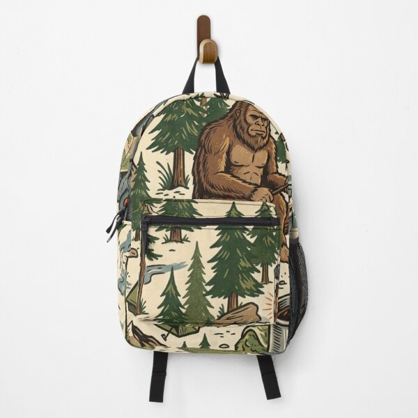 Item preview, Funny Bigfoot & Mothman Camping Cryptid Pattern designed and sold by 0Zetgest.