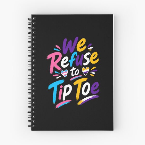 Item preview, We Refuse to Tip Toe LGBTQ+ Pride TShirt, Trans Non Binary Flag, Equality Protest, Inclusive Pride designed and sold by oddbrick-parade.