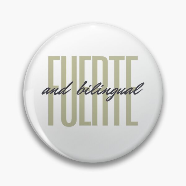 Item preview, Fuerte and Bilingual | Spanish Language Learner Minimalist Typography Design designed and sold by Trodyglot.