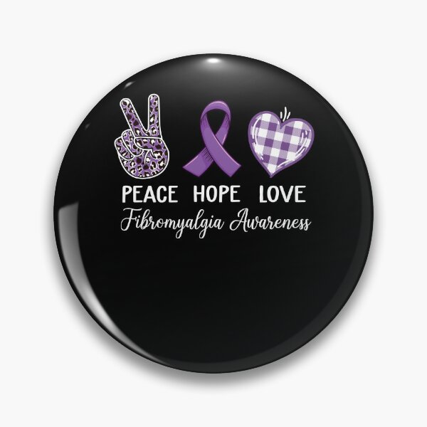 Item preview, Fibromyalgia Awareness Peace Heart Purple Ribbon Art designed and sold by ayion.