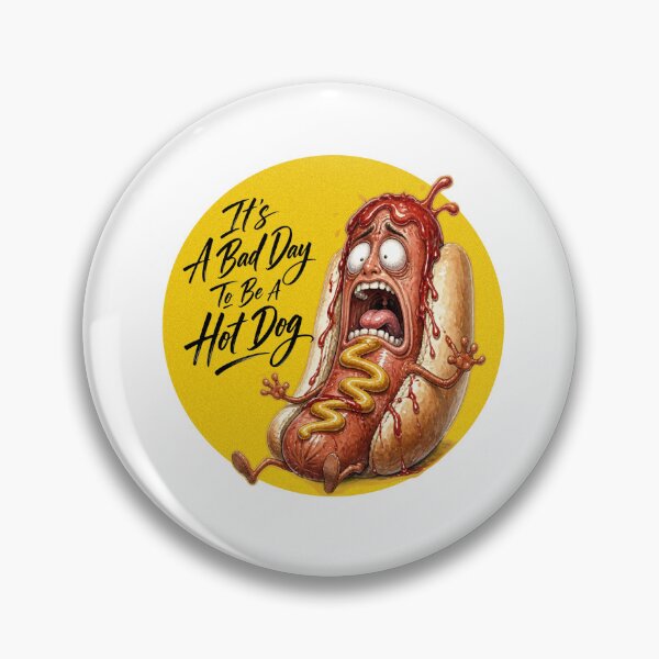 Item preview, It's a Bad Day To Be a Hot Dog - Cartoon Funny Illustration  designed and sold by Wilcox PhotoArt.
