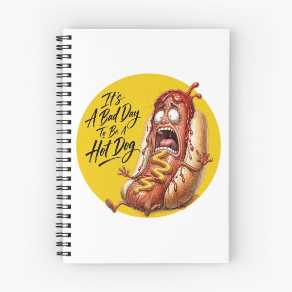 Item preview, It's a Bad Day To Be a Hot Dog - Cartoon Funny Illustration  designed and sold by Wilcox PhotoArt.