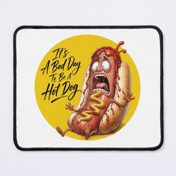 Item preview, It's a Bad Day To Be a Hot Dog - Cartoon Funny Illustration designed and sold by Wilcox PhotoArt.