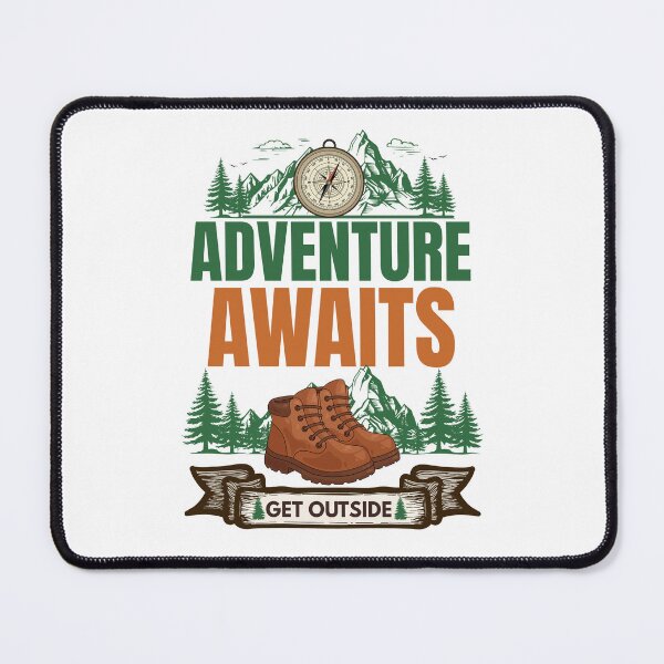 Item preview, Adventure Awaits Vintage Hiking Camping Outdoor T-Shirt designed and sold by Uvclick.