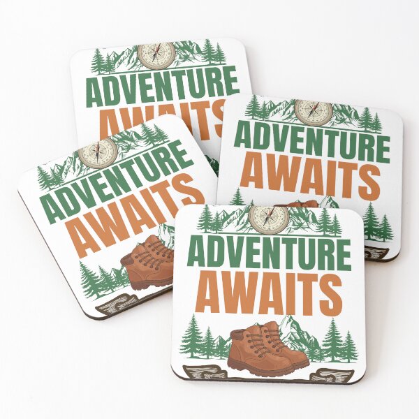 Item preview, Adventure Awaits Vintage Hiking Camping Outdoor T-Shirt designed and sold by Uvclick.