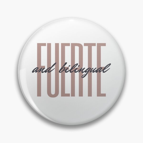 Item preview, Fuerte and Bilingual | Spanish Language Learner Minimalist Typography Design designed and sold by Trodyglot.