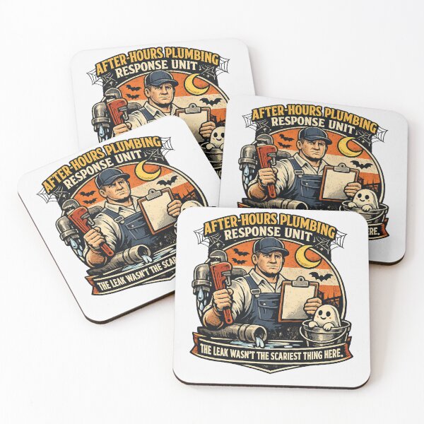 Item preview, After-Hours Plumbing Response Unit Halloween designed and sold by Concrete Coffee Studio.