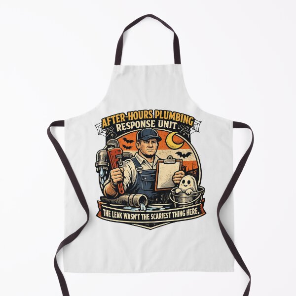 Item preview, After-Hours Plumbing Response Unit Halloween designed and sold by Concrete Coffee Studio.