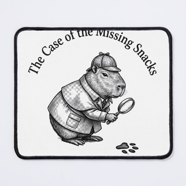 Item preview, The Case of the Missing Snacks Funny Detective Capybara Vintage T-Shirt designed and sold by StickerNestYou.