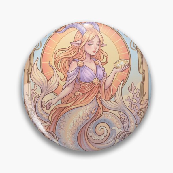 Item preview, Copy of Capricorn Energy Anime Mermaid Goddess – Zodiac Astrology Celestial Horoscope Wall Art Print designed and sold by RSDigitalPrintDesign.