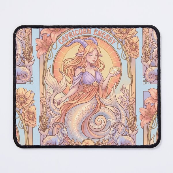 Item preview, Copy of Capricorn Energy Anime Mermaid Goddess – Zodiac Astrology Celestial Horoscope Wall Art Print designed and sold by RSDigitalPrintDesign.