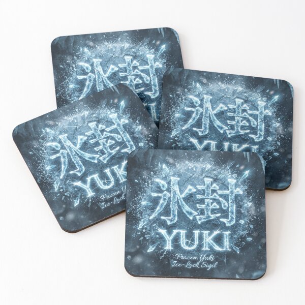 Item preview, Ice‑Lock Core Desk Mat — YUKI氷封 Cooling Sigil designed and sold by dragon580 // Waaa… the killer shark ran away.