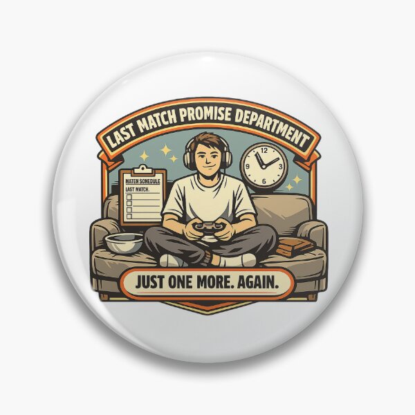 Item preview, Last Match Promise Department – Funny Retro Gamer Design designed and sold by Concrete Coffee Studio.