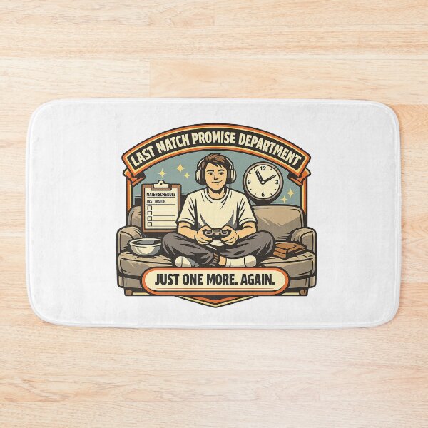 Item preview, Last Match Promise Department – Funny Retro Gamer Design designed and sold by Concrete Coffee Studio.