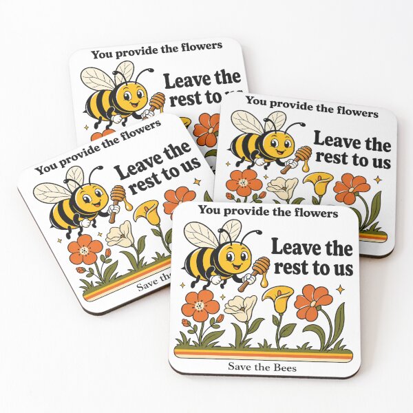 Item preview, Cute Save the Bees Illustration designed and sold by Tin Robot Co..