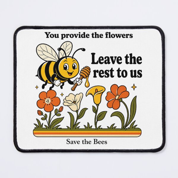 Item preview, Cute Save the Bees Illustration designed and sold by Tin Robot Co..