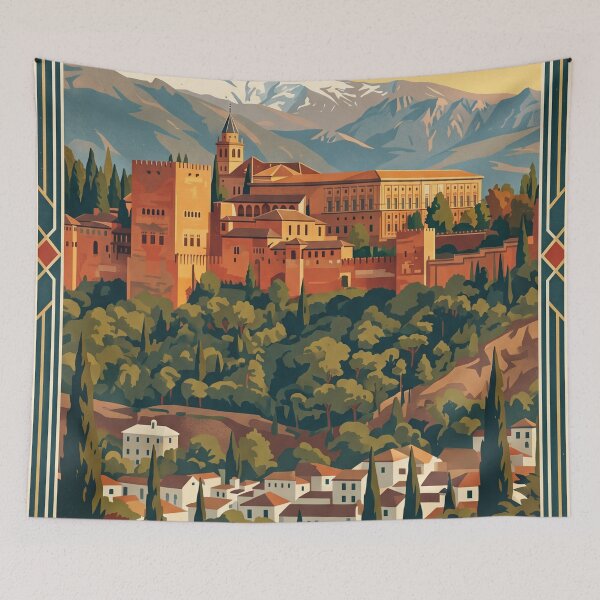 Item preview, Granada Spain Vintage Travel Poster designed and sold by Bomax121.