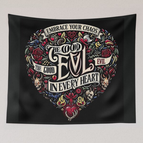 Item preview, Embrace Your Chaos Typography Heart designed and sold by Voodoo Store Paranormal Collections.