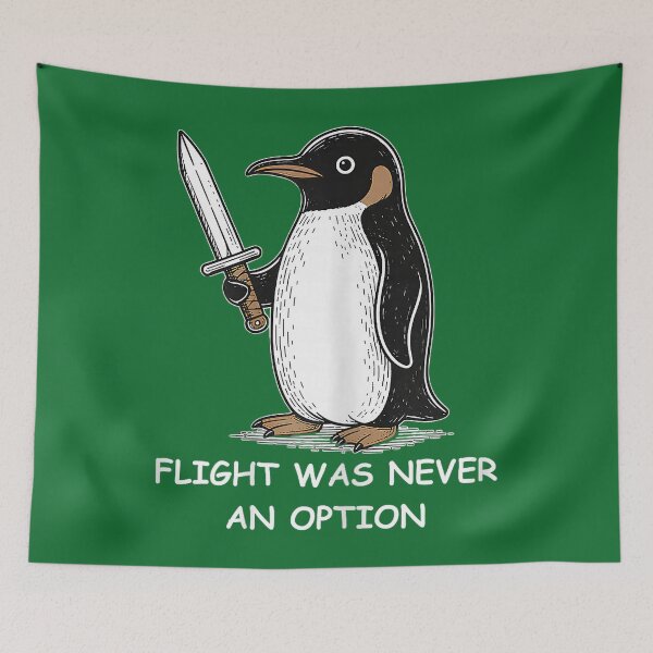 Item preview, Flight was Never an Option Funny Penguin Dark Humor designed and sold by KristineLi.