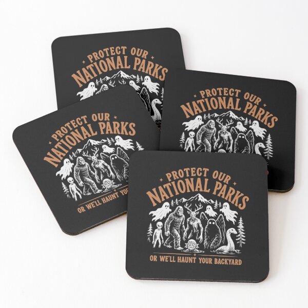 Item preview, Protect Our National Parks, Halloween Cryptid, Bigfoot Mothman Cryptid Outdoor Nature designed and sold by oddbrick-parade.