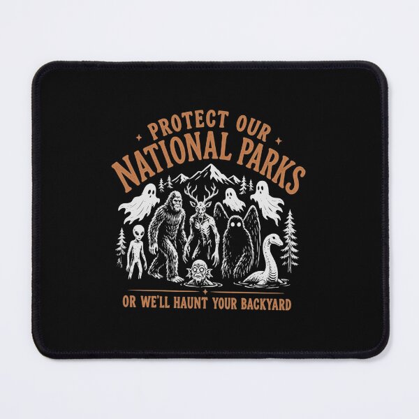 Item preview, Protect Our National Parks, Halloween Cryptid, Bigfoot Mothman Cryptid Outdoor Nature designed and sold by oddbrick-parade.