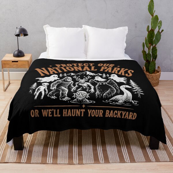 Item preview, Protect Our National Parks, Halloween Cryptid, Bigfoot Mothman Cryptid Outdoor Nature designed and sold by oddbrick-parade.