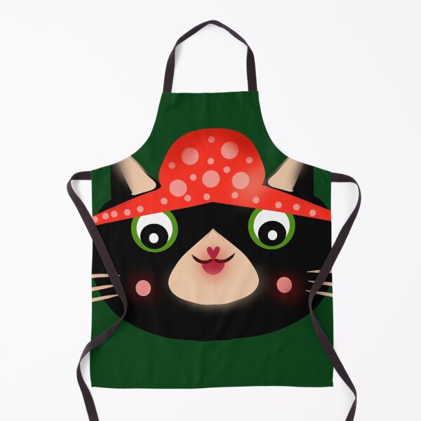 Item preview, Cute Black Cat in Mushroom Hat | Whimsical Cottagecore Kitty | Hand Drawn Woodland Illustration designed and sold by HopeAndHustle.