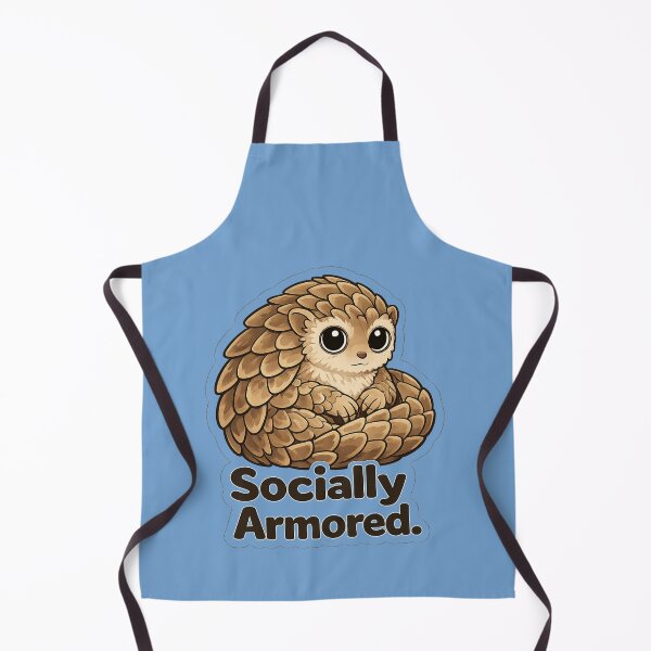 Item preview, Socially Armored. Funny Pangolin Meme | Introvert Animal Sticker Design designed and sold by BabyStark.