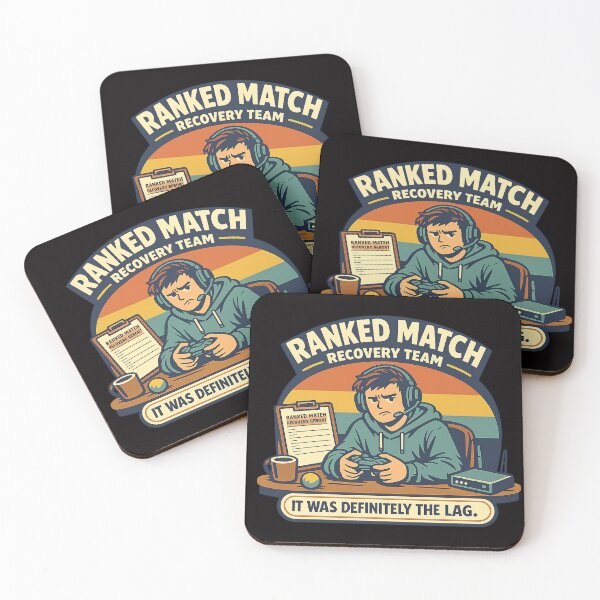Item preview, Ranked Match Recovery Team – Funny Gamer Lag Excuse designed and sold by Concrete Coffee Studio.