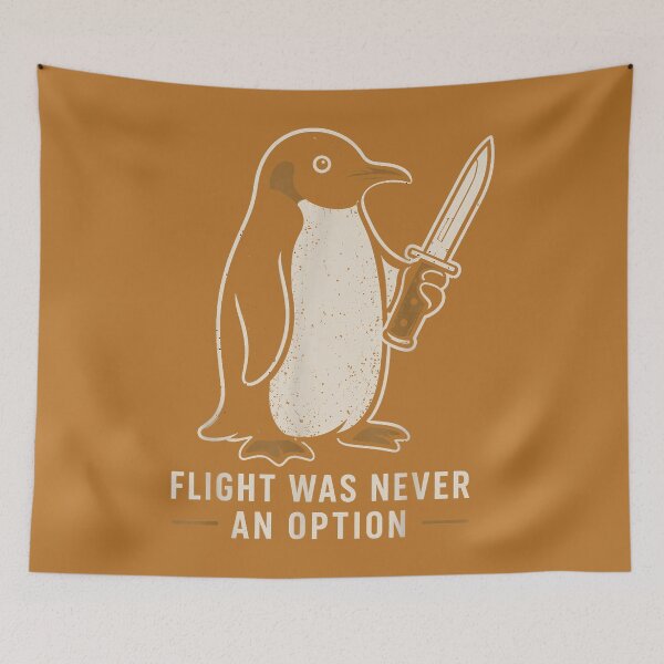 Item preview, Flight was Never an Option Funny Penguin with Knife Humor designed and sold by mjohnson9.