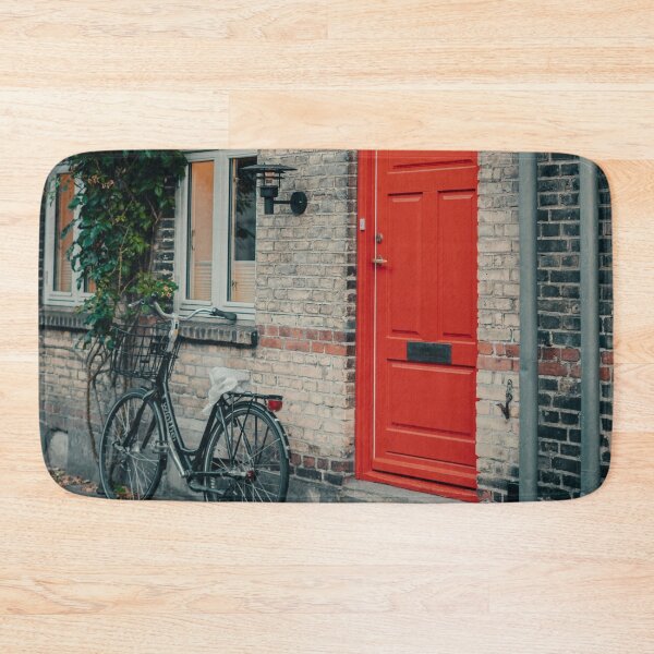 Item preview, Vintage Red Door and Bicycle at Number 35 designed and sold by asun5.