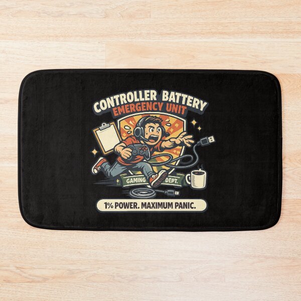 Item preview, Controller Battery Emergency Unit – 1% Power Maximum Panic designed and sold by Concrete Coffee Studio.