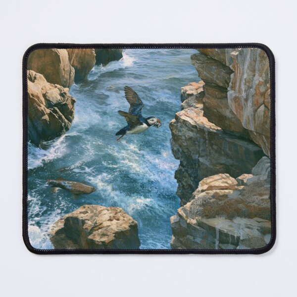Item preview, A Puffin returning to cliff nests with fish, Birds in Motion designed and sold by CDC40.