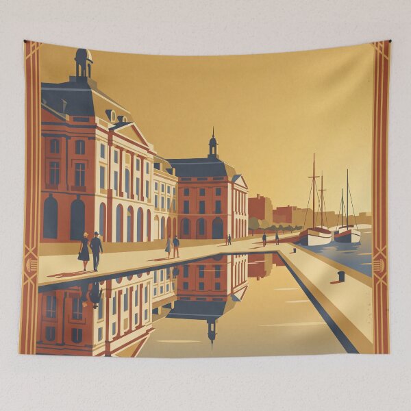 Item preview, Bordeaux France Vintage Travel Poster designed and sold by Bomax121.