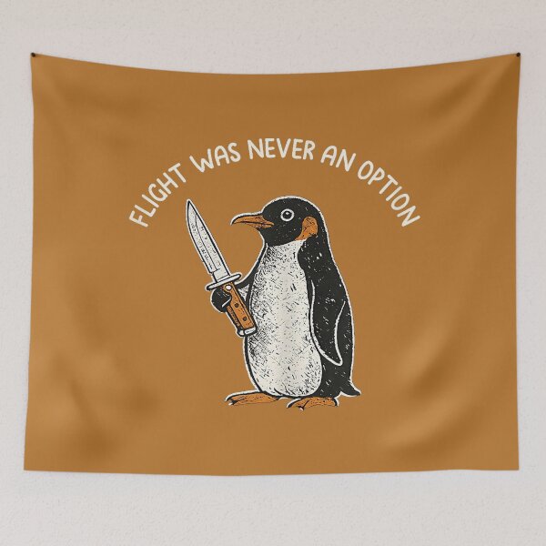 Item preview, Flight was Never an Option Funny Penguin with Knife designed and sold by mjohnson9.
