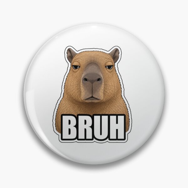 Item preview, Capybara Bruh Face Funny Unamused Judgement Meme designed and sold by Uniqueauraaprints.