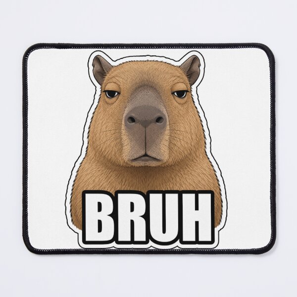 Item preview, Capybara Bruh Face Funny Unamused Judgement Meme designed and sold by Uniqueauraaprints.