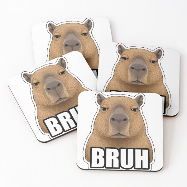 Item preview, Capybara Bruh Face Funny Unamused Judgement Meme designed and sold by Uniqueauraaprints.