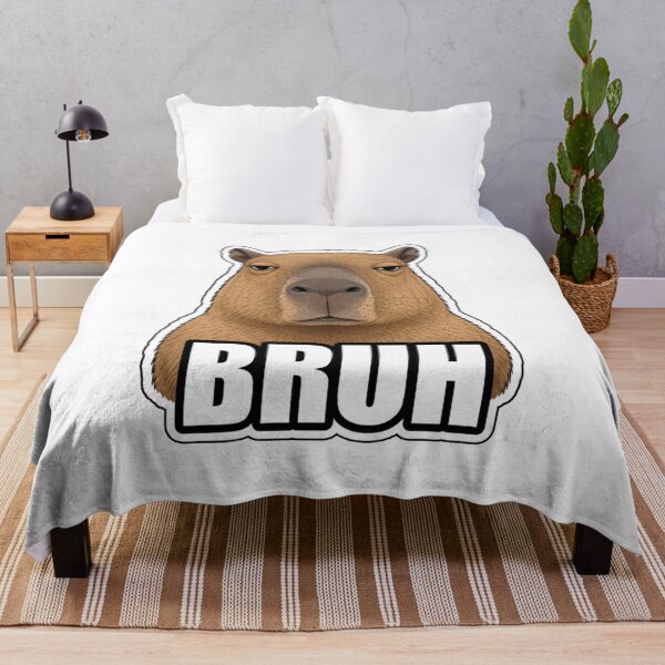 Item preview, Capybara Bruh Face Funny Unamused Judgement Meme designed and sold by Uniqueauraaprints.