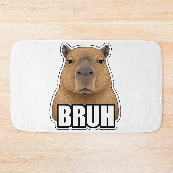 Item preview, Capybara Bruh Face Funny Unamused Judgement Meme designed and sold by Uniqueauraaprints.