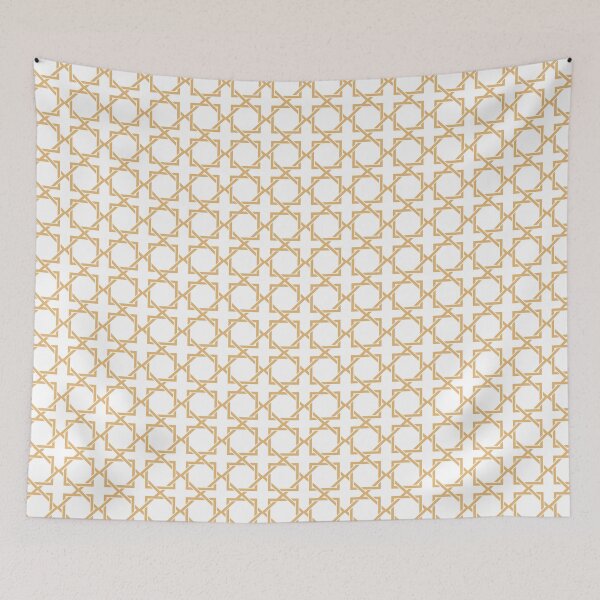 Item preview, Orange Lattice Chinoiserie — Seamless Geometric Grid Pattern designed and sold by SugarCore.