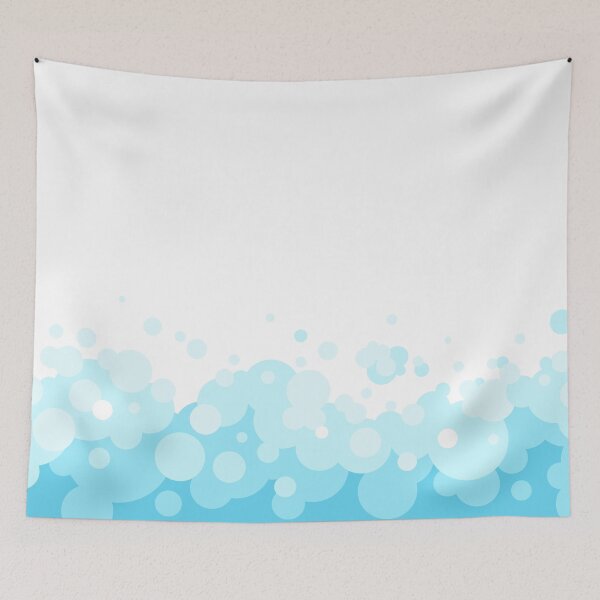 Item preview, Blue Water Bubbles Border, Foam Bubbles gift designed and sold by CHERRY--SHOP.