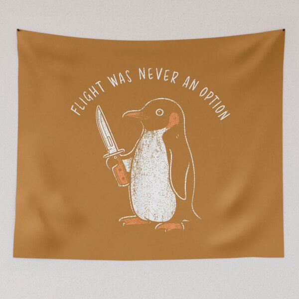 Item preview, Flight was Never an Option Funny Penguin with Knife Meme designed and sold by mjohnson9.